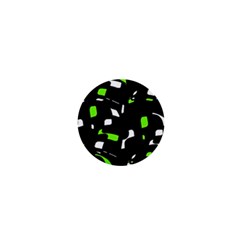 Green, Black And White Pattern 1  Mini Magnets by Valentinaart