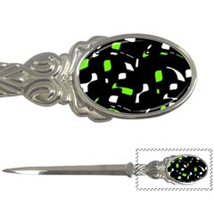 Green, Black And White Pattern Letter Openers