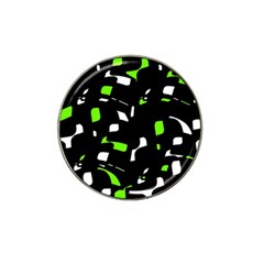 Green, Black And White Pattern Hat Clip Ball Marker (4 Pack) by Valentinaart