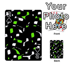 Green, Black And White Pattern Playing Cards 54 Designs 