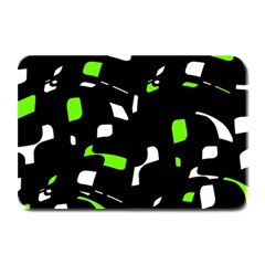 Green, Black And White Pattern Plate Mats