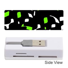 Green, Black And White Pattern Memory Card Reader (stick) 