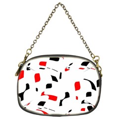 White, Red And Black Pattern Chain Purses (two Sides)  by Valentinaart