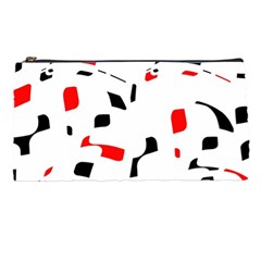 White, Red And Black Pattern Pencil Cases by Valentinaart