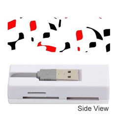 White, Red And Black Pattern Memory Card Reader (stick) 