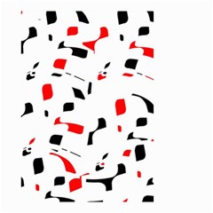 White, Red And Black Pattern Small Garden Flag (two Sides)