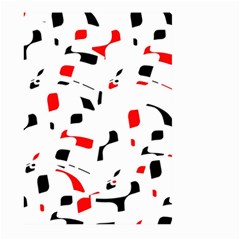 White, Red And Black Pattern Large Garden Flag (two Sides)