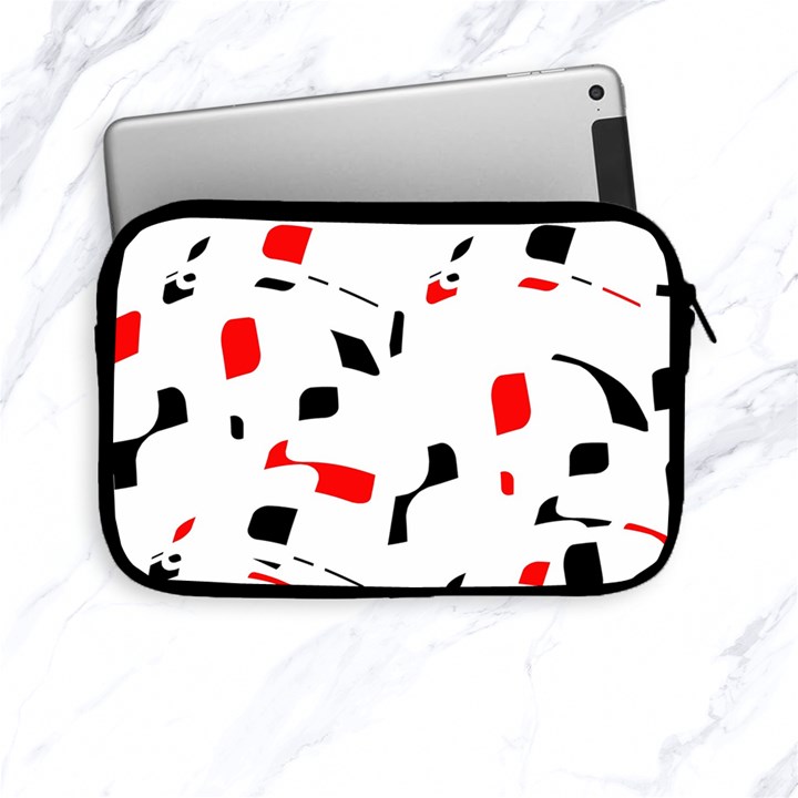 White, red and black pattern Apple iPad Mini Zipper Cases