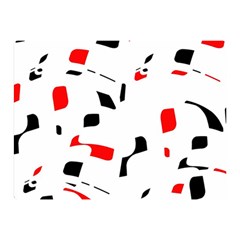 White, Red And Black Pattern Double Sided Flano Blanket (mini) 