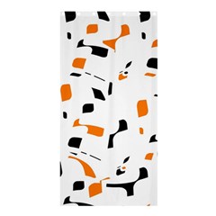 Orange, white and black pattern Shower Curtain 36  x 72  (Stall) 