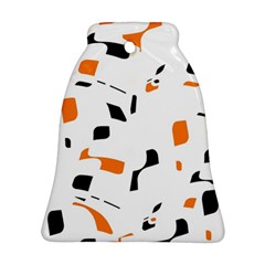 Orange, white and black pattern Bell Ornament (2 Sides)