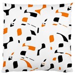 Orange, white and black pattern Standard Flano Cushion Case (One Side) Front