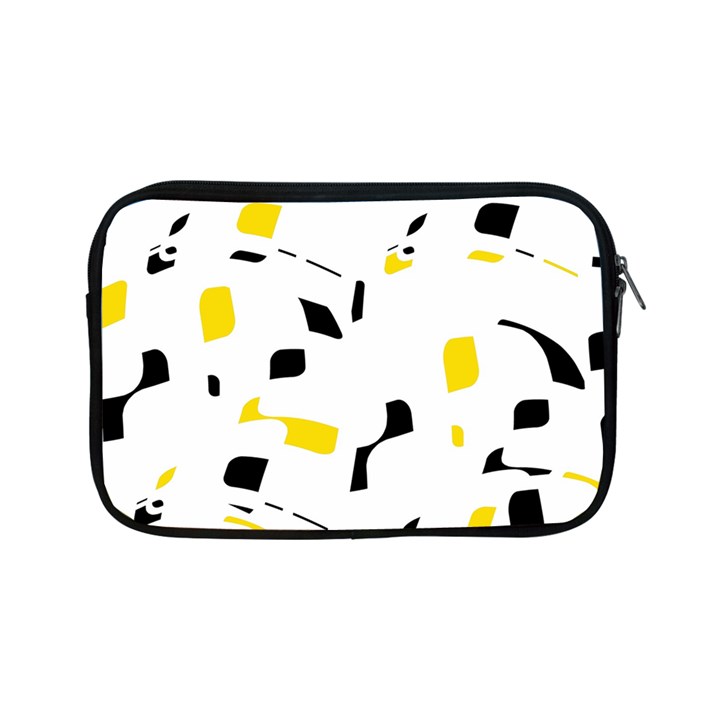 Yellow, black and white pattern Apple iPad Mini Zipper Cases