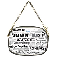 Hillary 2016 Historic Headlines Chain Purses (two Sides)  by blueamerica