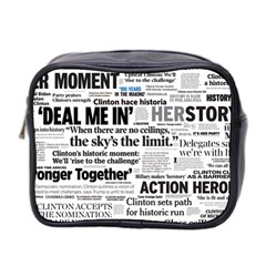 Hillary 2016 Historic Headlines Mini Toiletries Bag 2-side