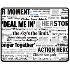 Hillary 2016 Historic Headlines Fleece Blanket (medium) 