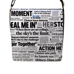 Hillary 2016 Historic Headlines Flap Messenger Bag (l) 