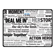 Hillary 2016 Historic Headlines Double Sided Fleece Blanket (small) 