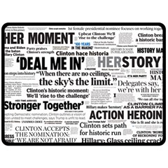 Hillary 2016 Historic Headlines Double Sided Fleece Blanket (large) 