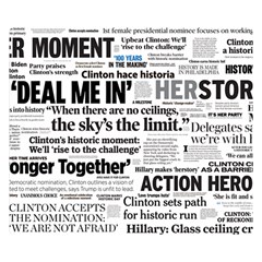 Hillary 2016 Historic Headlines Double Sided Flano Blanket (small) 