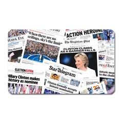 Hillary 2016 Historic Newspaper Collage Magnet (rectangular) by blueamerica