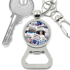 Hillary 2016 Historic Newspaper Collage Bottle Opener Key Chains by blueamerica