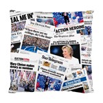 Hillary 2016 Historic Newspaper Collage Standard Cushion Case (Two Sides) Front