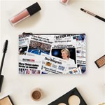 Hillary 2016 Historic Newspaper Collage Cosmetic Bag (Small)  Front