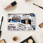 Hillary 2016 Historic Newspaper Collage Cosmetic Bag (Small)  Back