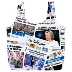 Hillary 2016 Historic Newspaper Collage Full Print Recycle Bags (l)  by blueamerica