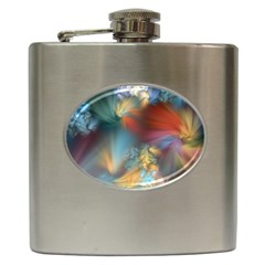 More Evidence Of Angels Hip Flask (6 Oz) by WolfepawFractals