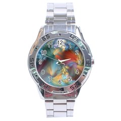 More Evidence Of Angels Stainless Steel Analogue Watch by WolfepawFractals