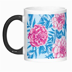 Blue & Pink Floral Morph Mugs by TanyaDraws