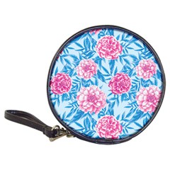 Blue & Pink Floral Classic 20-cd Wallets by TanyaDraws