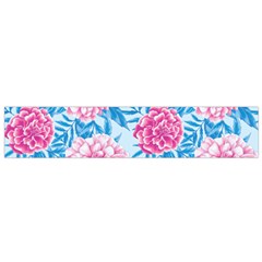 Blue & Pink Floral Flano Scarf (small) by TanyaDraws