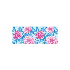 Blue & Pink Floral Satin Scarf (oblong) by TanyaDraws