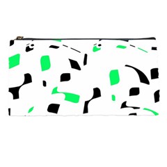 Green, Black And White Pattern Pencil Cases