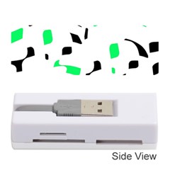 Green, Black And White Pattern Memory Card Reader (stick) 