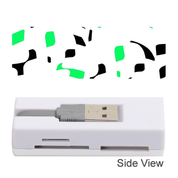 Green, black and white pattern Memory Card Reader (Stick) 