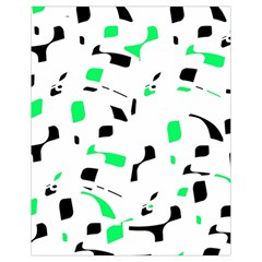 Green, Black And White Pattern Drawstring Bag (small)