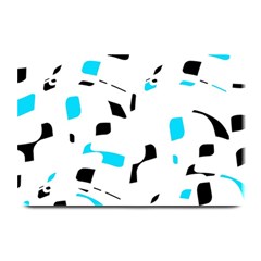 Blue, Black And White Pattern Plate Mats