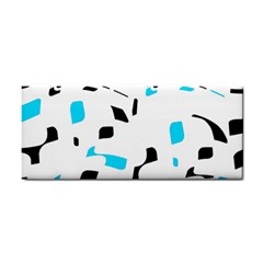 Blue, Black And White Pattern Hand Towel