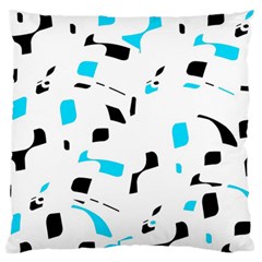 Blue, Black And White Pattern Standard Flano Cushion Case (one Side) by Valentinaart