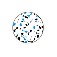 Blue, Black And White Pattern Hat Clip Ball Marker (10 Pack) by Valentinaart