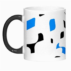 Blue, Black And White Pattern Morph Mugs by Valentinaart