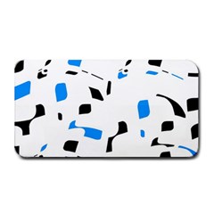 Blue, Black And White Pattern Medium Bar Mats