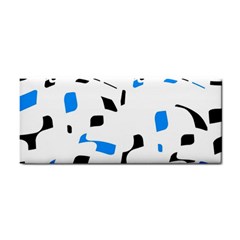 Blue, Black And White Pattern Hand Towel