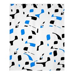 Blue, Black And White Pattern Shower Curtain 60  X 72  (medium)  by Valentinaart