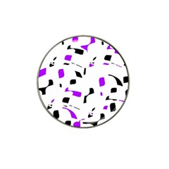 Purple, Black And White Pattern Hat Clip Ball Marker (10 Pack) by Valentinaart