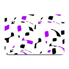 Purple, Black And White Pattern Plate Mats